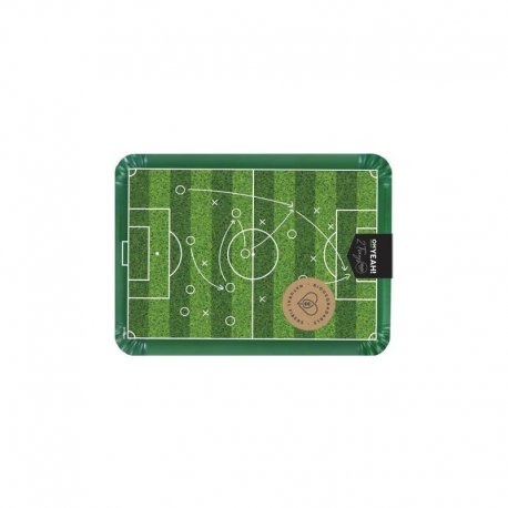 2 Bandejas Rectangulares Fútbol de Cartón