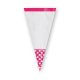 10 Sacchetti a Cono a Pois Rosa Candy Bar