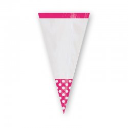 10 Sacchetti a Cono a Pois Rosa Candy Bar