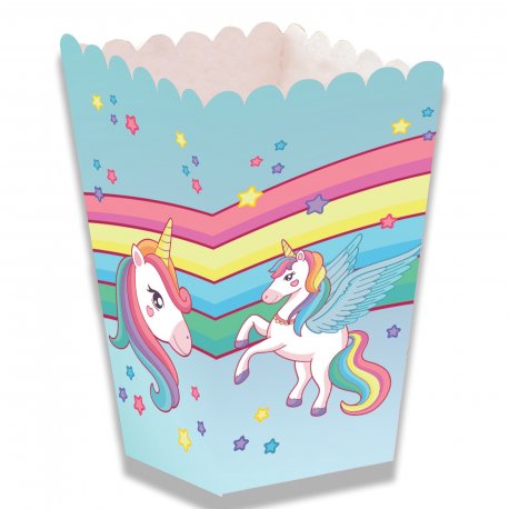 Scatola per Popcorn Unicorno Magico