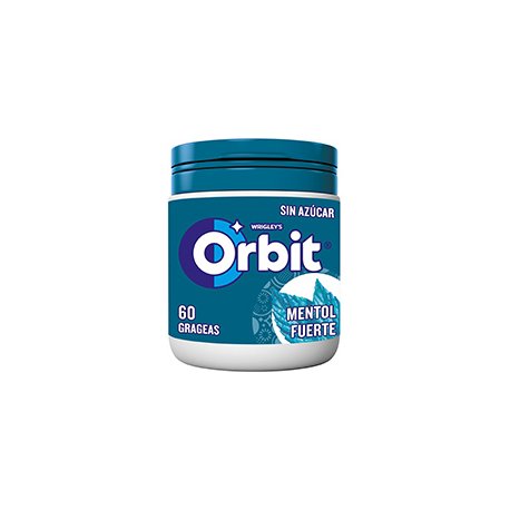 Chicles Orbit Menta Fuerte Bote Sin Azúcar