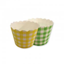 12 Pirottini a Quadri per Cupcake