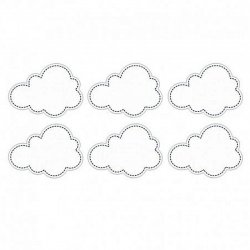 6 Pegatinas con forma Nube