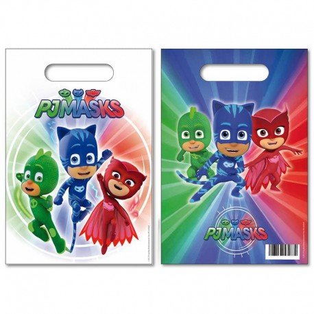 6 Sacchetti di Pj Mask con Manici